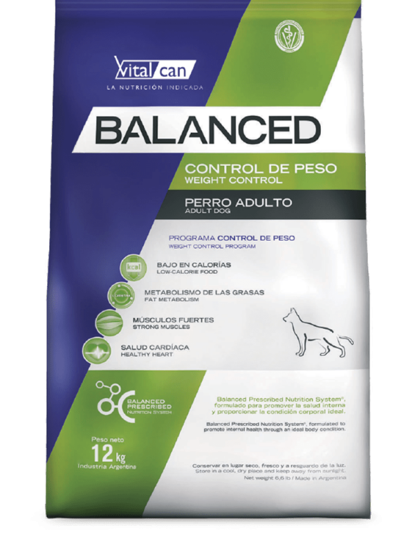 Balanced Perro Control Peso All Ages x 12 kg