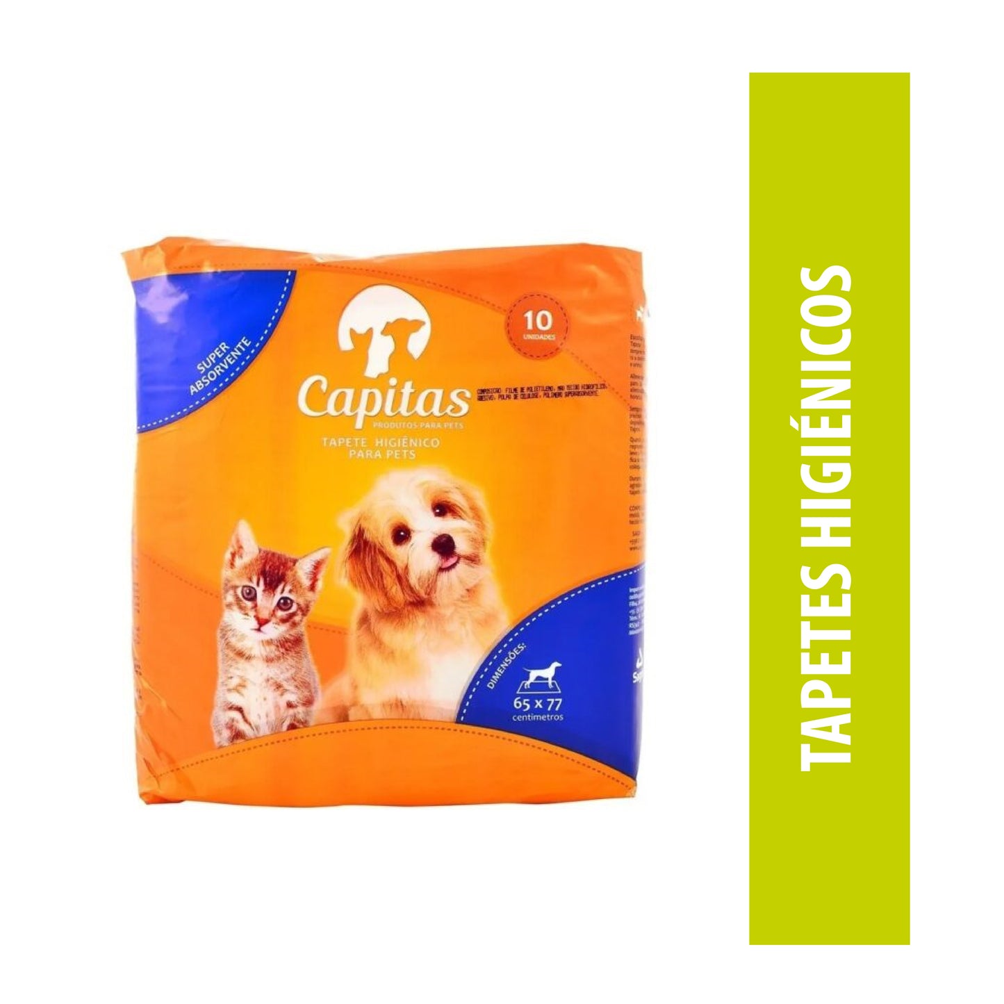 Pañales De Entrenamientos Para Perros Capitas 10 Unidades