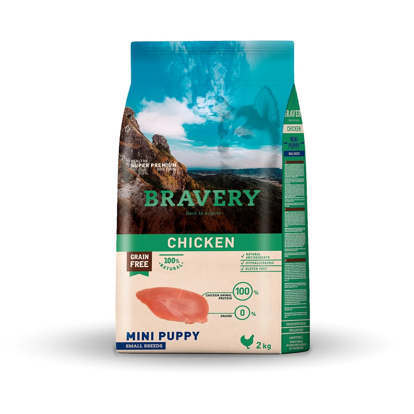 Bravery Perros Cachorros Razas Pequeñas Sabor Pollo