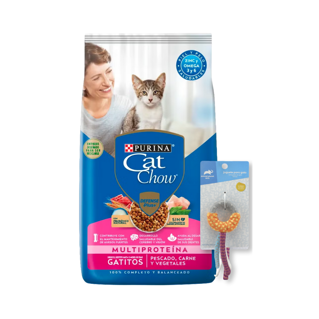 Cat Chow Gatitos Cachorros 15 kg + Jugete Gato de Regalo
