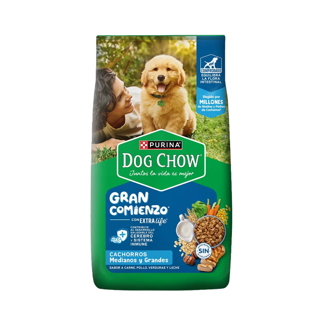 Bolsa de alimento Dog Chow para cachorros medianos y grandes, 15 kg