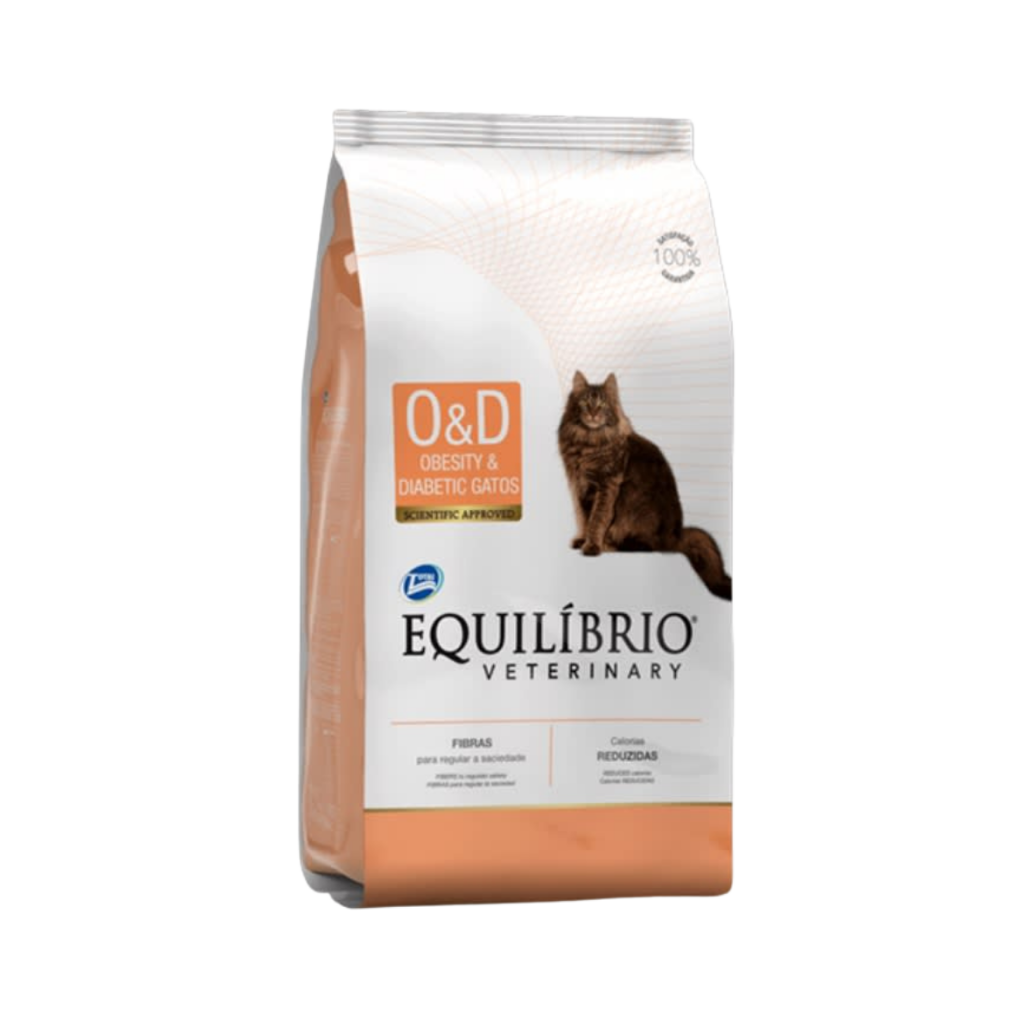 Bolsa de alimento Equilibrio Veterinary Obesity y Diabetic para gato, 3 kg