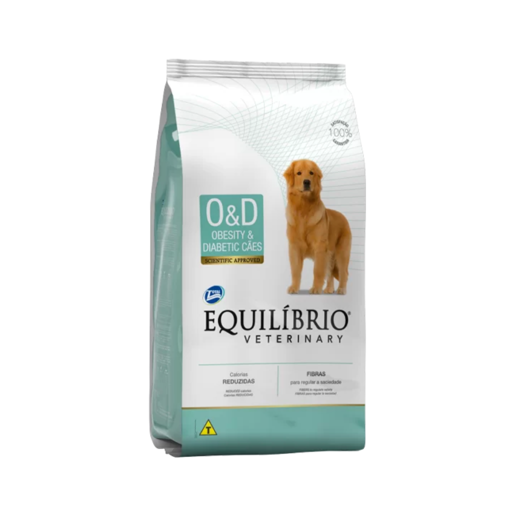 Bolsa de alimento Equilibrio Veterinary Obesity y Diabetic para perro, 7,5 kg