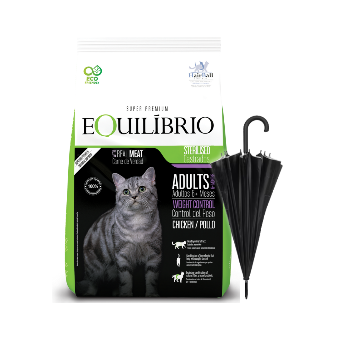 Equilibrio Gato Adulto Castrado 7,5 kg + Paraguas de Regalo