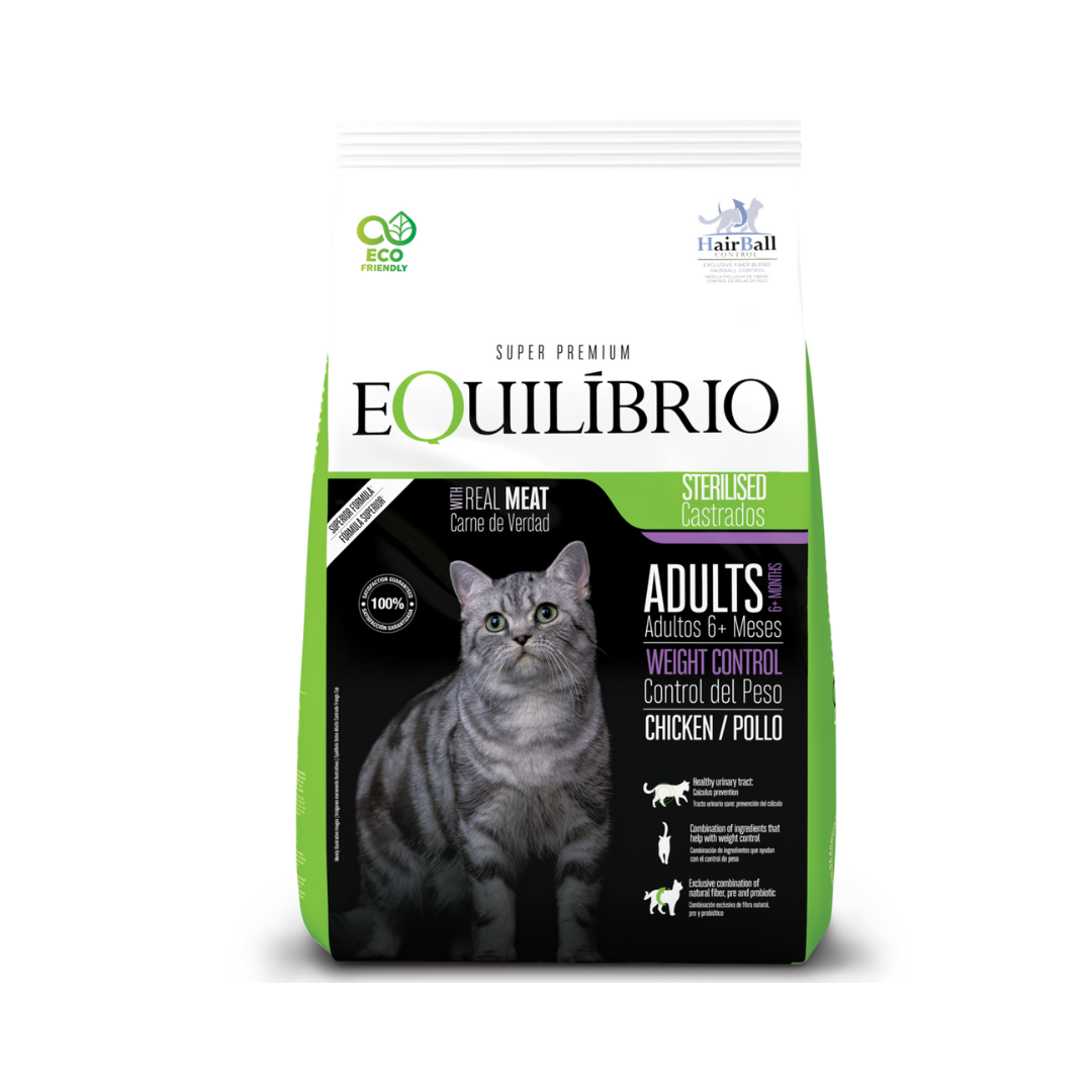 Bolsa de alimento Equilibrio para gato adulto castrado