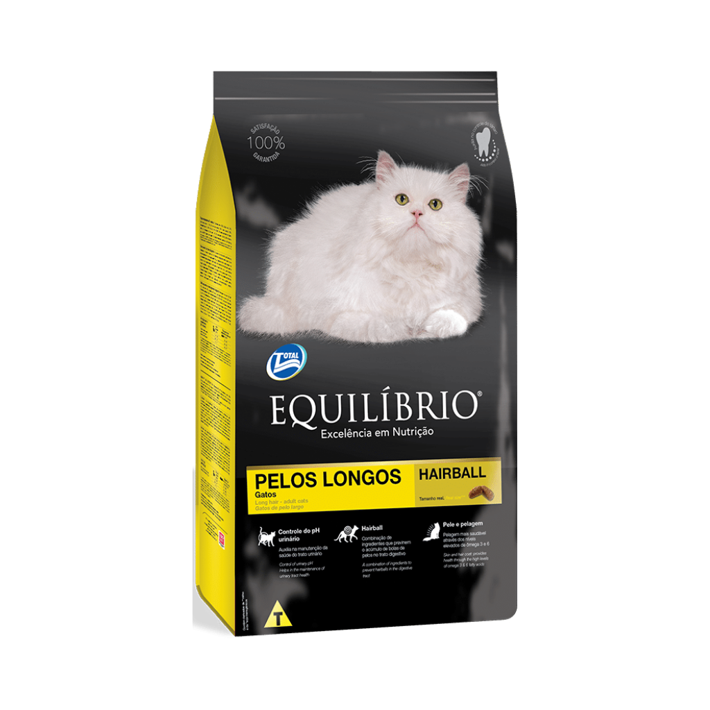Bolsa de alimento Equilibrio para gato pelo largo, 3 kg