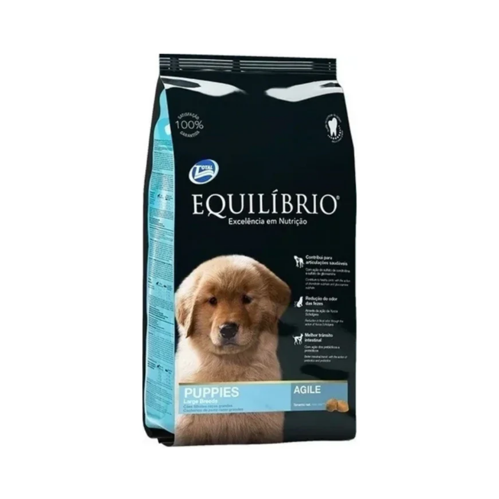 Bolsa de alimento Equilibrio para cachorro de raza grande, 15 kg