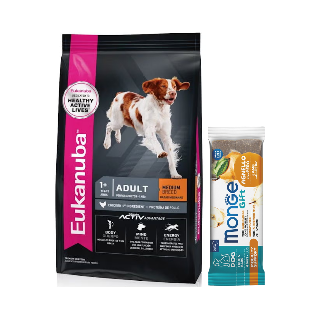 Eukanuba Perro Adulto Raza Mediana 15 kg + 1 Snack De Regalo