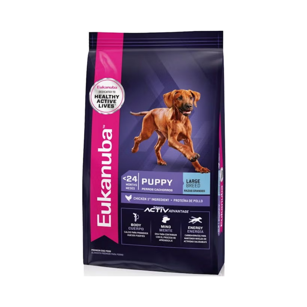 Bolsa de alimento Eukanuba para perro cachorro raza grande