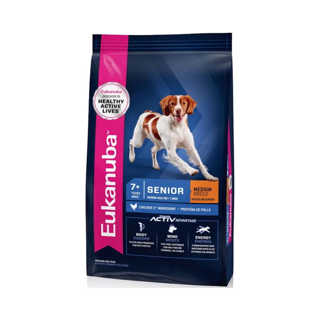 Bolsa de alimento Eukanuba Senior para perro de raza grande, 15 kg + pelota de soga de regalo