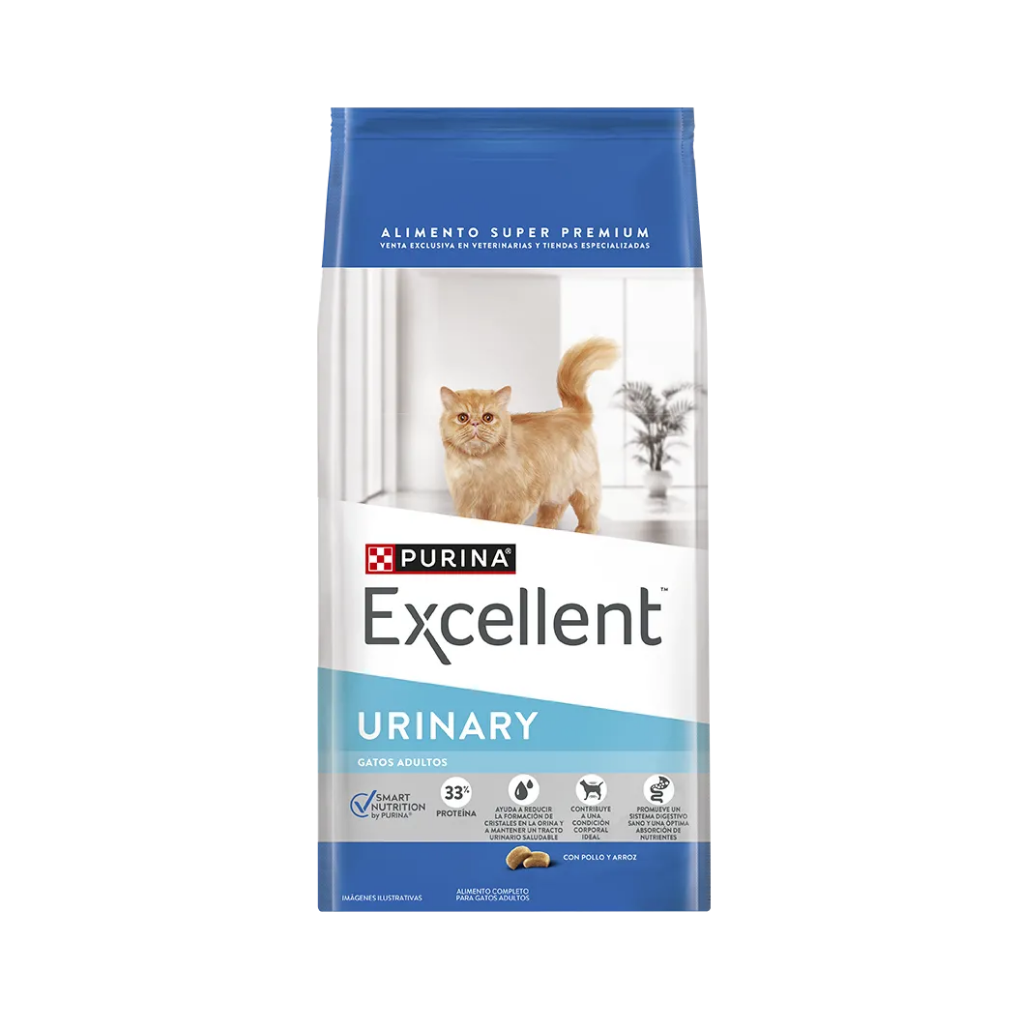 Bolsa de alimento Excellent Urinary para gato adulto, 7,5 kg