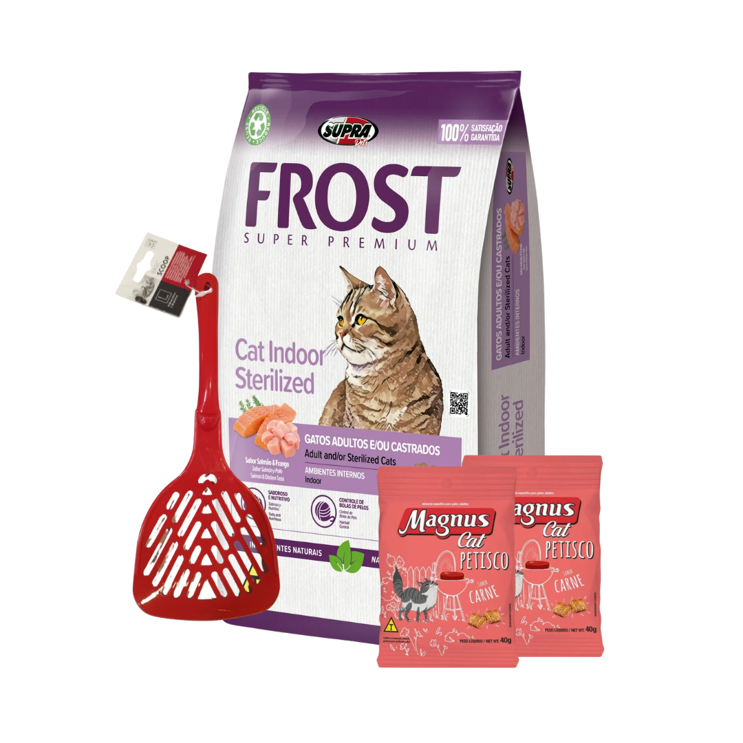 Frost Gato Adulto Castrado 7,5 + 1 kg + 2 Snacks + Pala Sanitaria