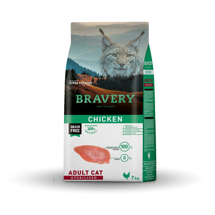 Bravery Gato Adulto Esterilizado Sabor Pollo