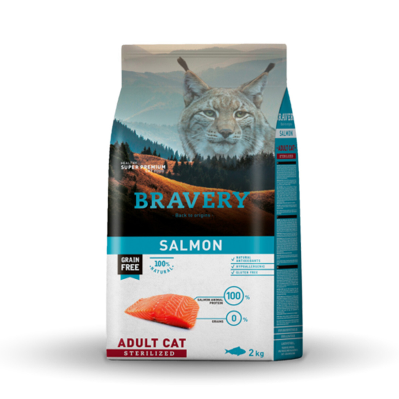 Bravery Gato Adulto Esterilizado Sabor Salmón
