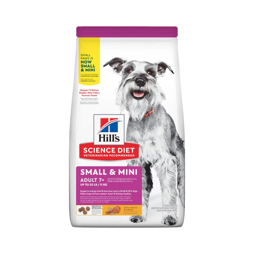Bolsa de alimento Hills SD para perro adulto +7 de raza pequeña, 3 kg