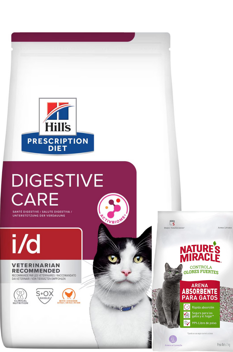Bolsa de alimento Hills PD Digestive Care i/d para gato, 1,8 kg + arena sanitaria de regalo