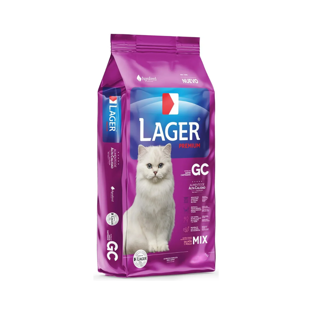 Bolsa de alimento Lager para gato castrado, 7,5 kg