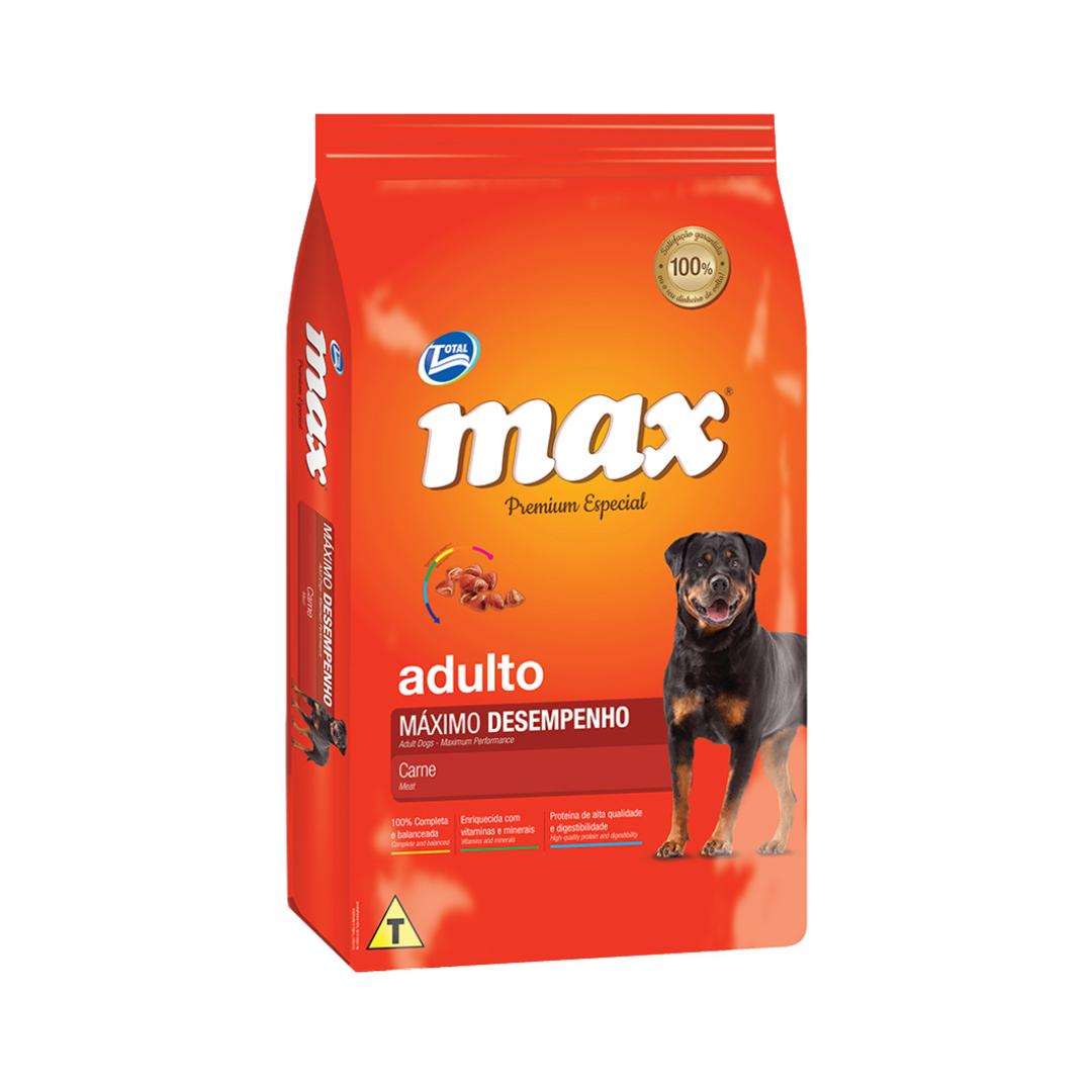 Bolsa de alimento Max máximo desempeño para perro adulto carne