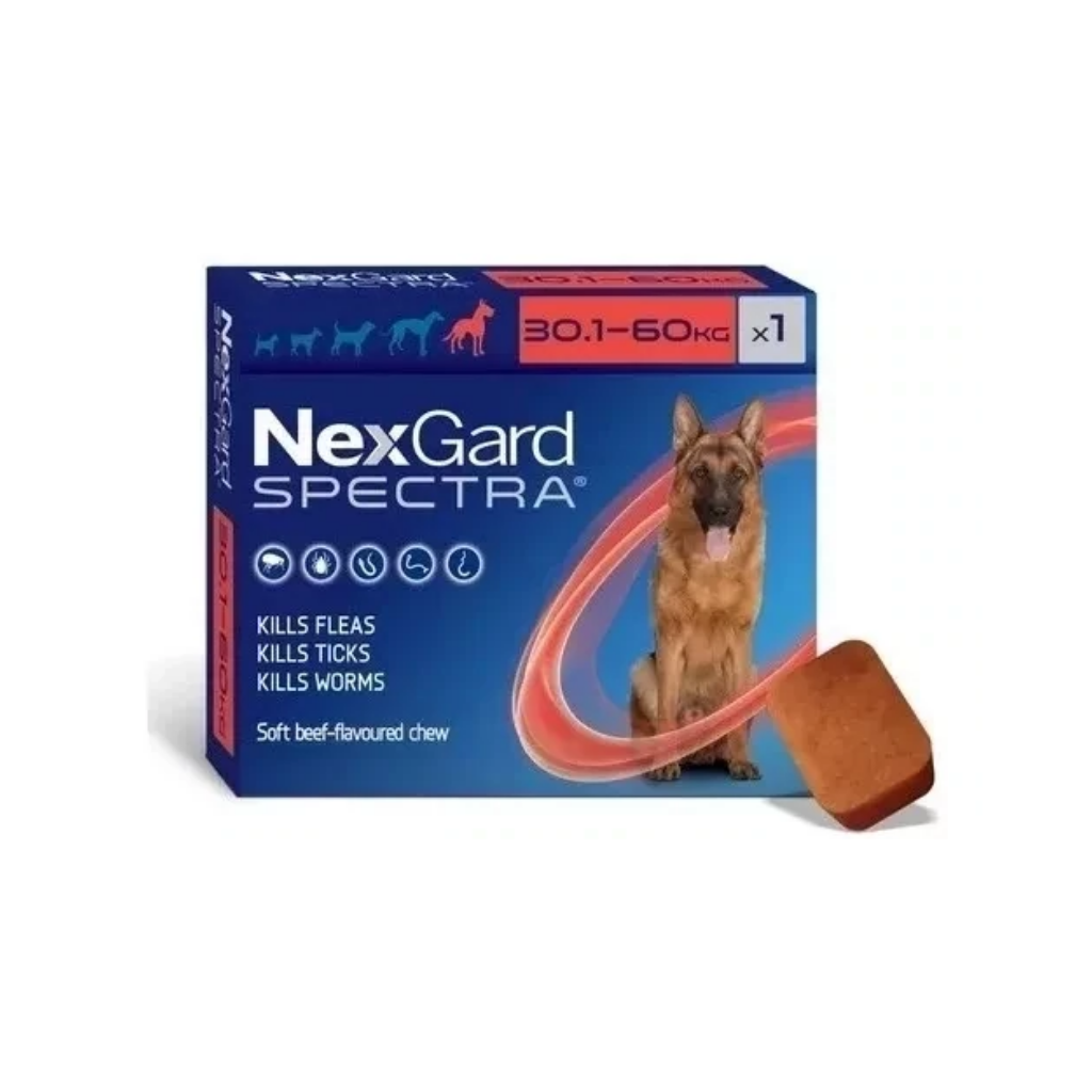 Tabletas antiparasitarias Nexgard Spectra para perros de 30 a 60 kg