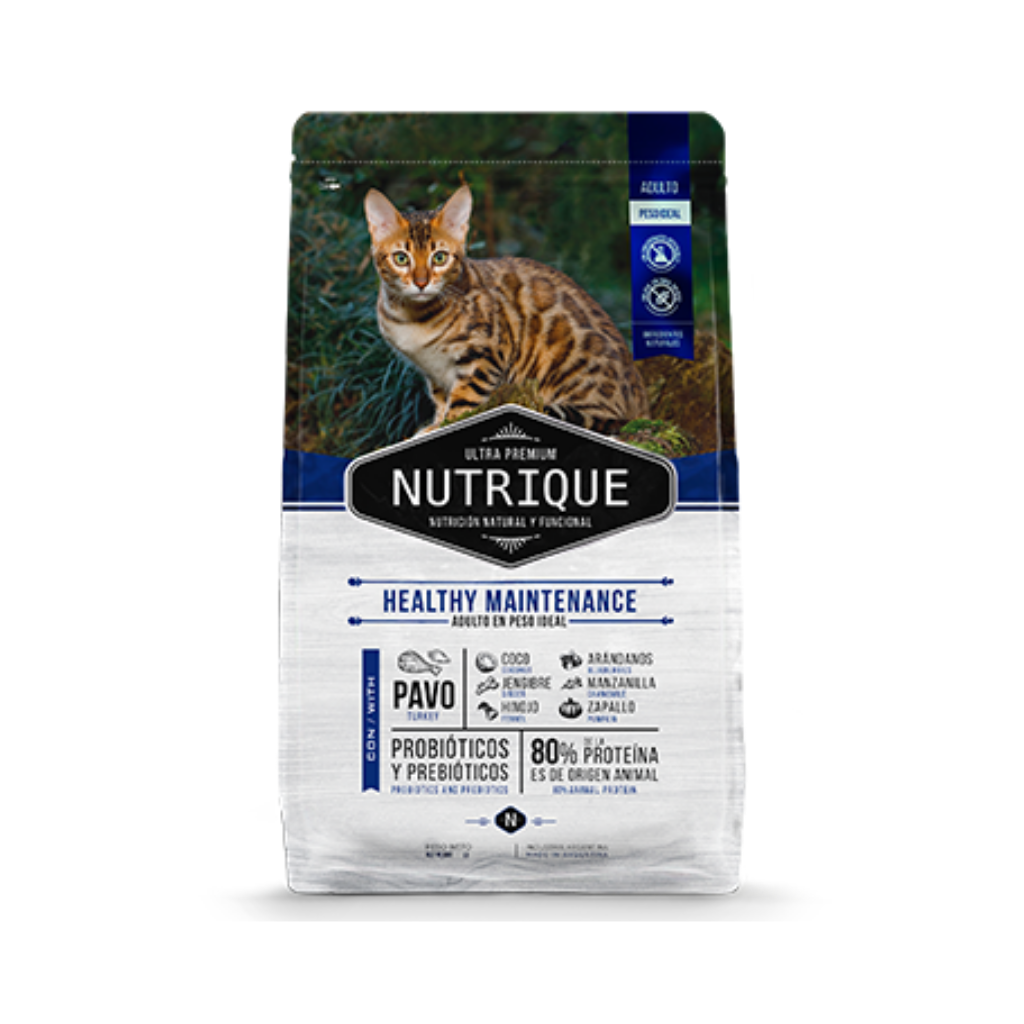 Bolsa de alimento Nutrique para gato adulto healthy maintenance