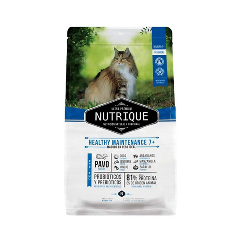 Bolsa de alimento Nutrique para gato senior Healthy Maintenance, 7,5 kg