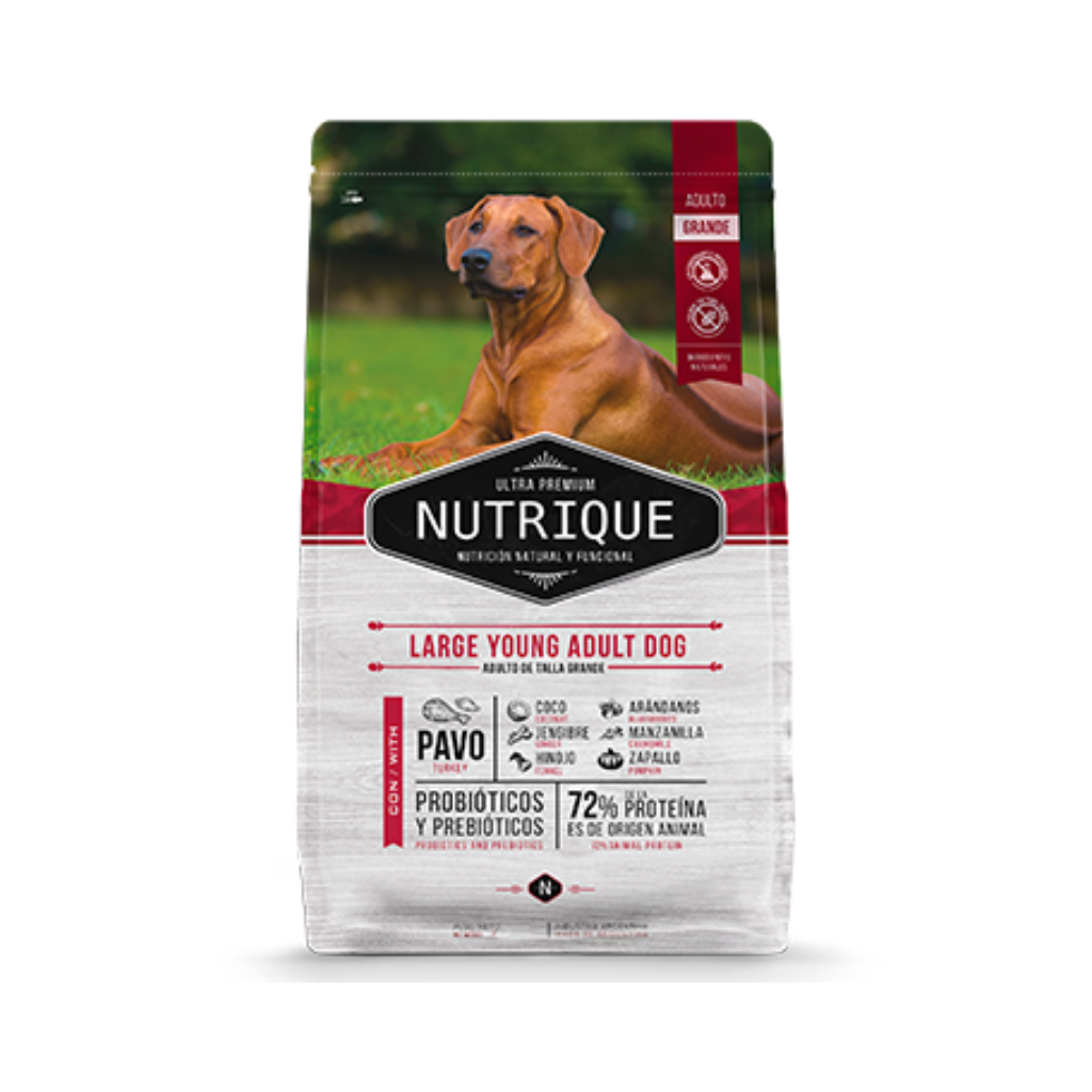 Bolsa de alimento Nutrique para perro adulto de raza grande, 20 kg