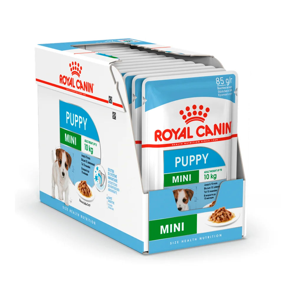 Pouch de alimento Royal Canin para perro cachorro raza pequeña