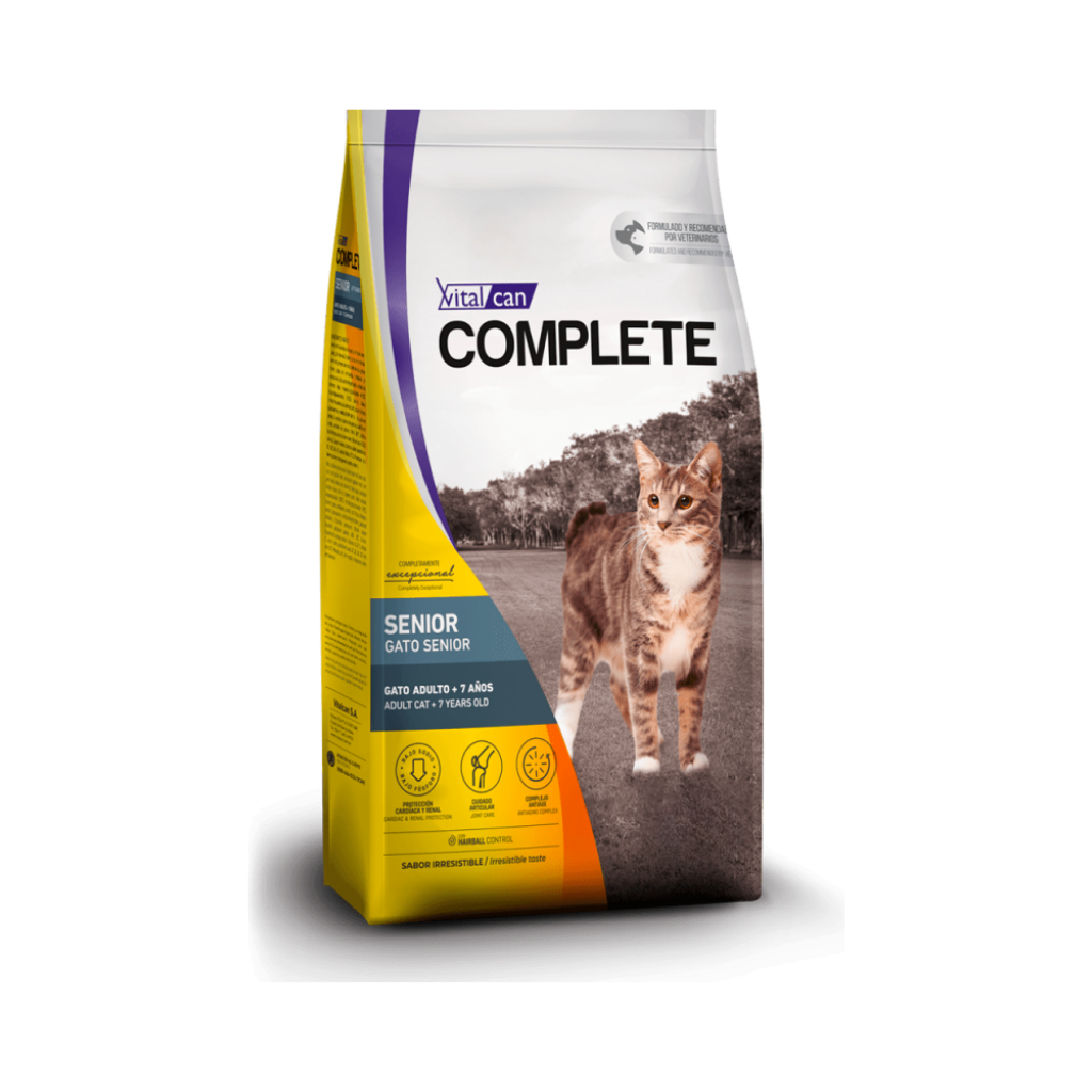 Bolsa de alimento Complete para gato senior