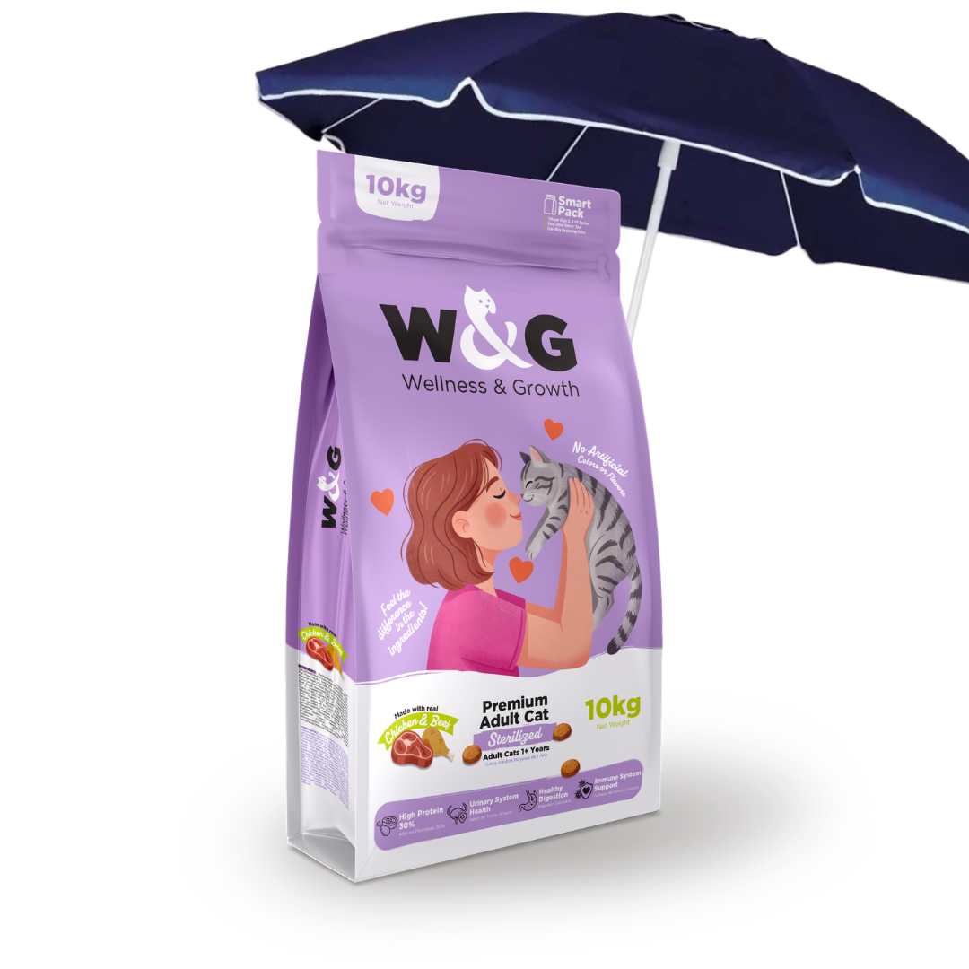 Welness & Growth Premium Gato Castrado 10 Kg + Sombrilla