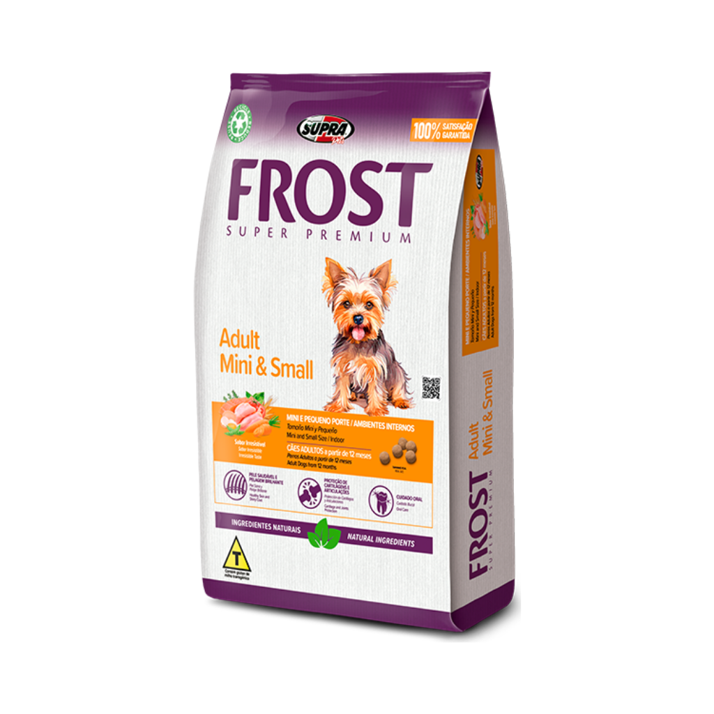 Bolsa de alimento Frost para perro adulto de raza pequeña, 7,5 kg