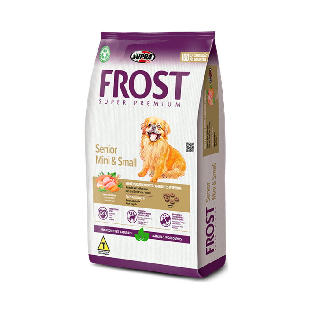 Bolsa de alimento Frost Senior para perro de raza pequeña, 7,5 kg