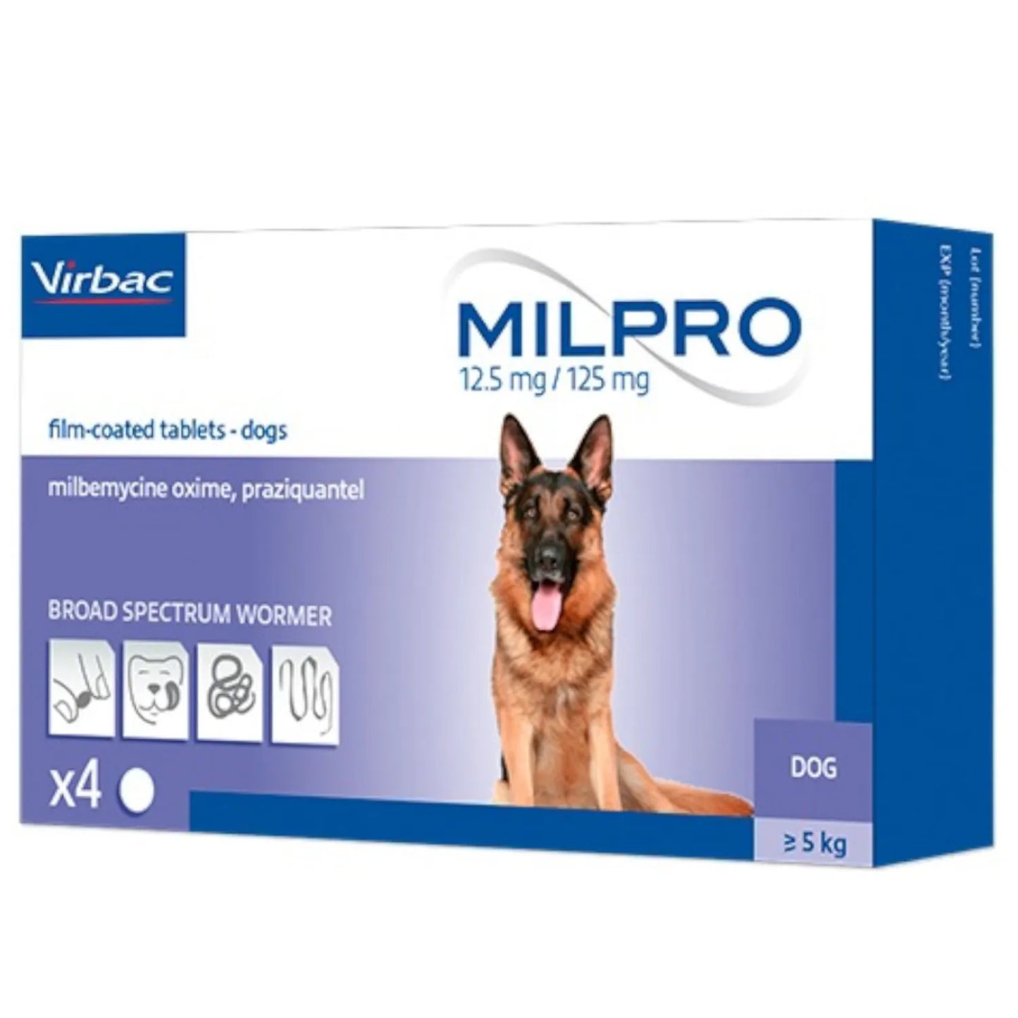 Milpro Desparasitante Intero Perro +10 kg 4 comp
