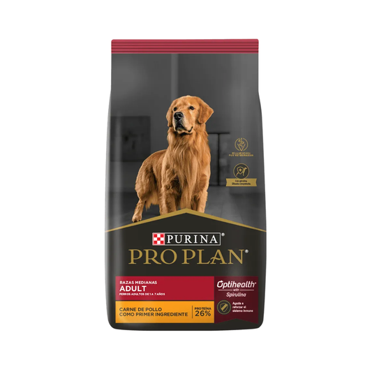 Bolsa de alimento Pro Plan para perro adulto de raza mediana, 15 kg