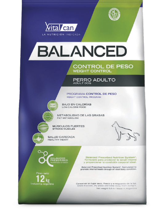 Balanced Perro Control Peso All Ages x 12 kg