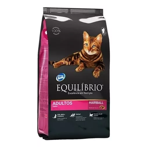 Equilibrio Gatos Adultos 7,5 Kg + 750 Gr + 2 snack Hana Hairball Control x 60gr