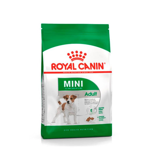 SHN ROYAL CANIN MINI ADULT 7,5KG + Tacho Royal Canin + 3 pouch regalo