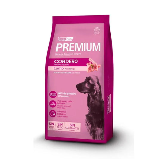 Bolsa de alimento Premium para perro adulto sabor cordero, 20 kg