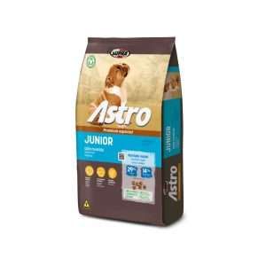 Bolsa de alimento Astro para perro cachorro 14 kg + hueso de cuero y guante deslanador