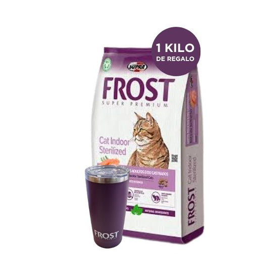 Bolsa de alimento Frost Cat Senior Sterilized 7,5 kg con vaso térmico de regalo – Veterinaria Alem Uruguay