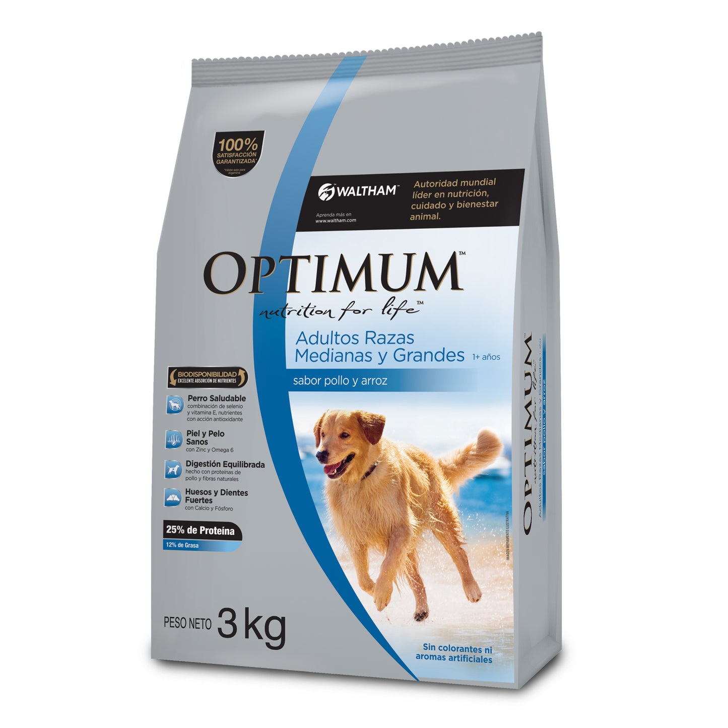 OPTIMUM ADULTO RM/G POLLO Y ARROZ X15KG + 1 snack Rodeo x 70gr