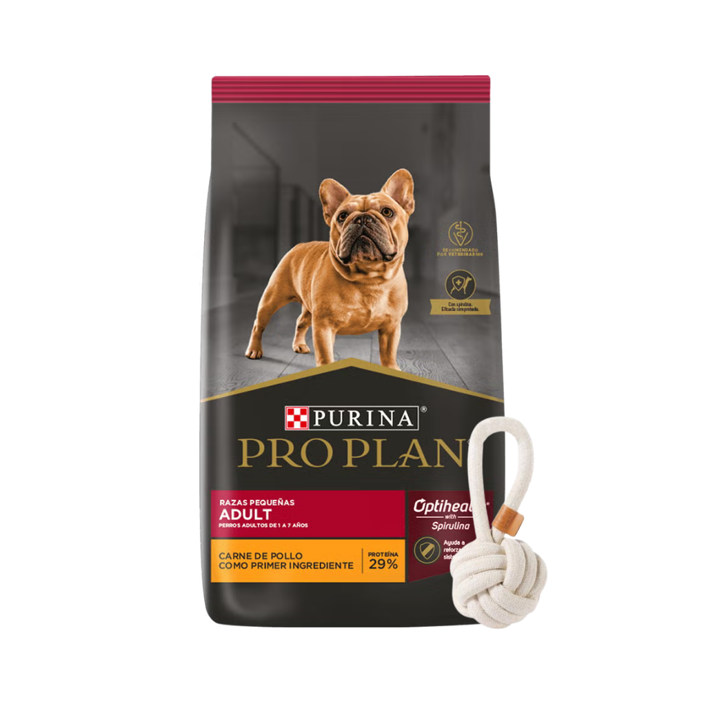 Pro Plan Perro Adulto Raza Pequeña + Pelota Soga de Regalo
