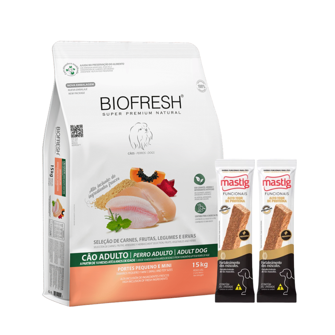 Biofresh Perros Adultos Razas Pequeñas 15 Kg + 2 Mastig Perro