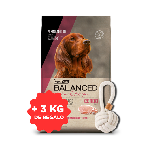 Bolsa de Balanced Natural Recipe Cerdo 15 kg + 3 kg extra