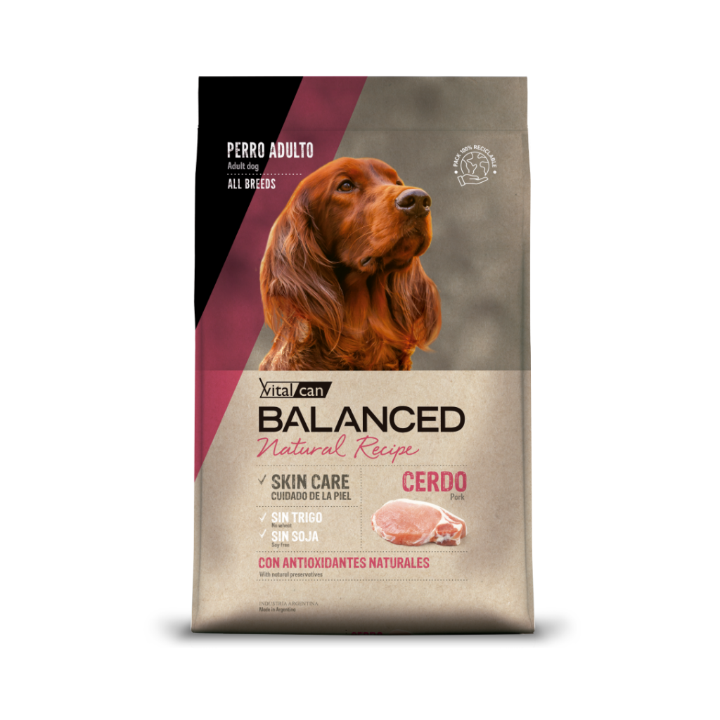 Balanced Natural Recipe Perro Cerdo