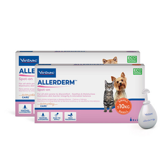 Envase de pipetas Allerderm Spot para perros y gatos