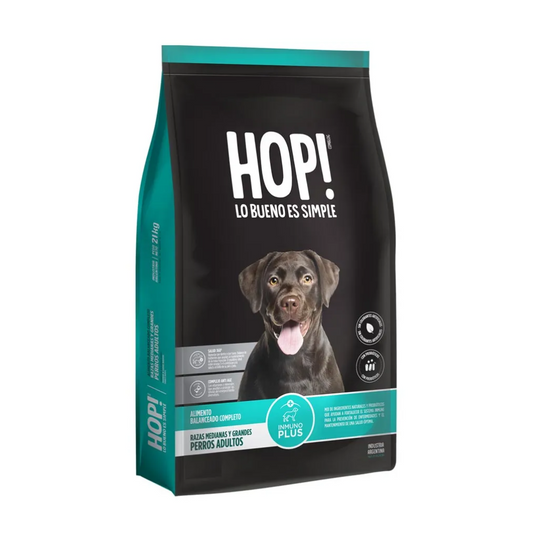 Bolsa de alimento Hop para perro adulto raza mediana y grande