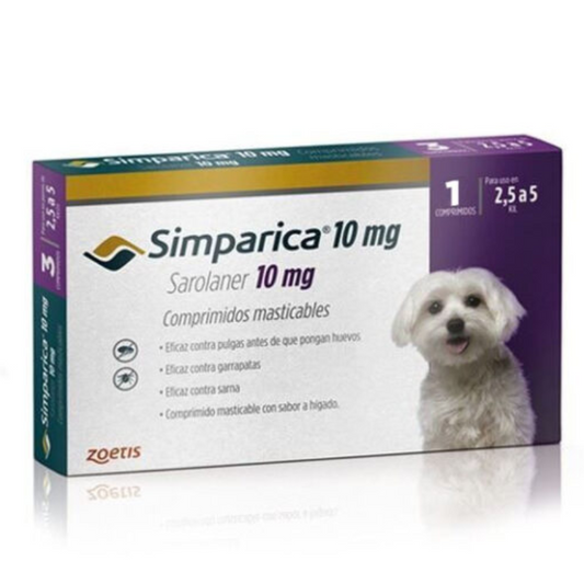 Antiparasitario Simparica Perro de 2,5 a 5 kg