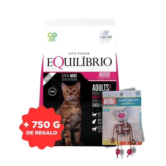 Equilibrio Gato Adulto 7,5 kg + 750 grs + Juguete Gato de Regalo