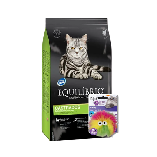 Equilibrio Gato Castrado 7,5 kg + Juguete de Gato de Regalo