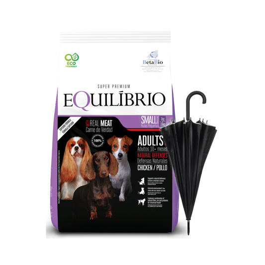 Equilibrio Perro Adulto Raza Pequeña 7,5 kg + Paraguas de Regalo